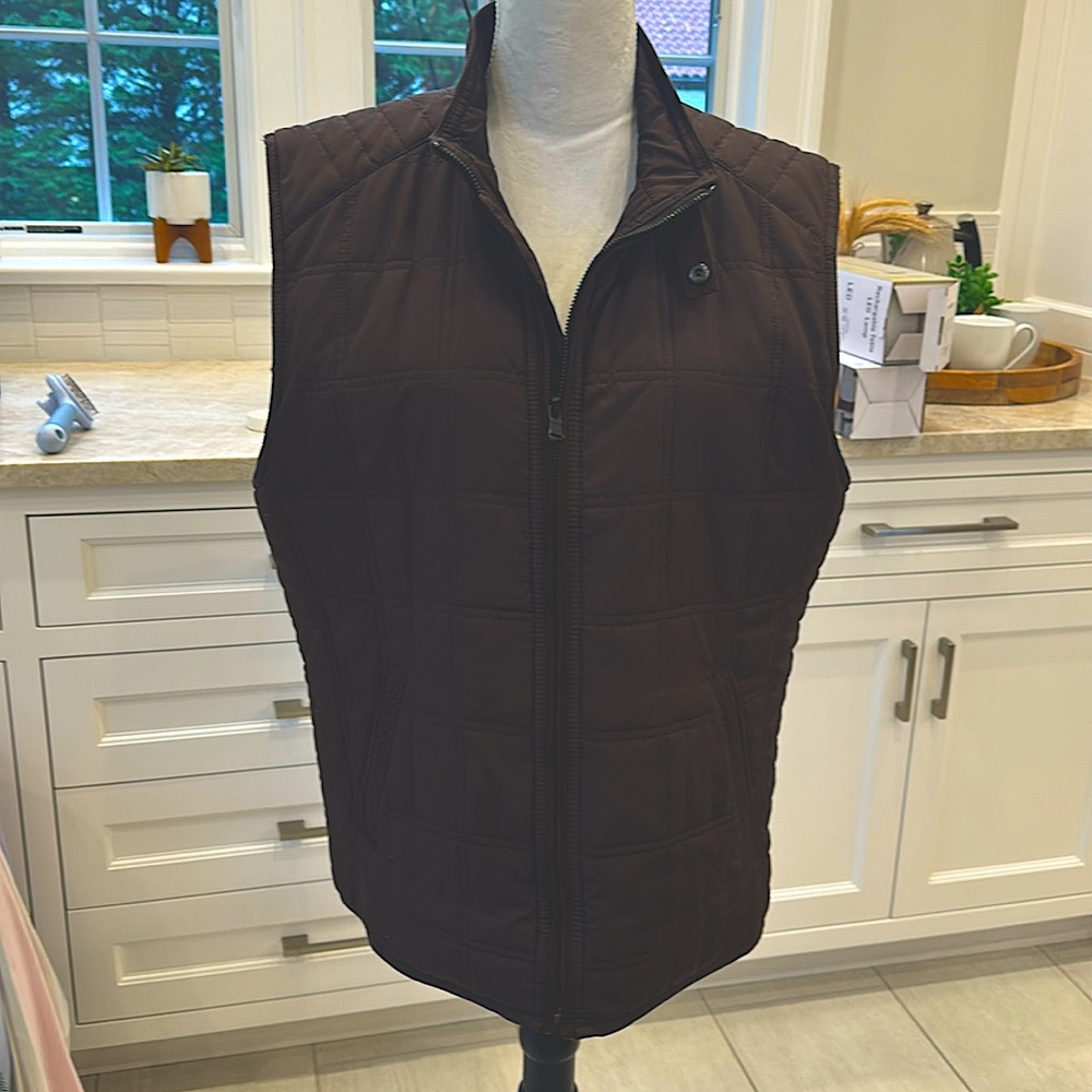 Mens brown vest from Jos A Banks